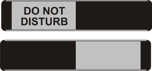 Seco Letrero deslizante para sala de reuniones en blanco con texto en inglés, 10.03 x 2.05 pulgadas, aluminio y PVC