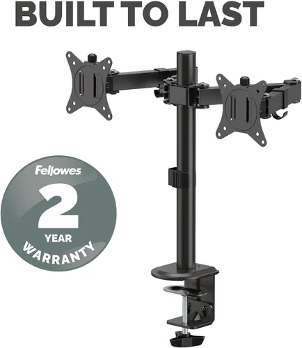 Miniatura 8 de Fellowes Brazo de monitor doble ajustable para todos los días: tiene capacidad para dos pantallas de hasta 32 pulgadas con un peso de 19.84 libras