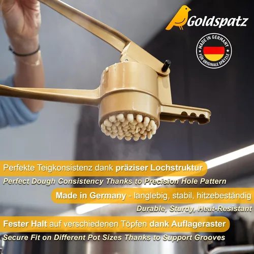 Miniatura 2 de Spaetzle Press 2192, diseño de agujeros irregulares para Spaetzle estilo raspado a mano, apto para lavavajillas, fabricado en Alemania