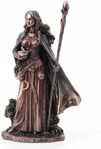 Miniatura 2 de Veronese Design Estatua de resina Eir La Valquiria de la Protección con acabado de bronce fundido de 24,1 cm