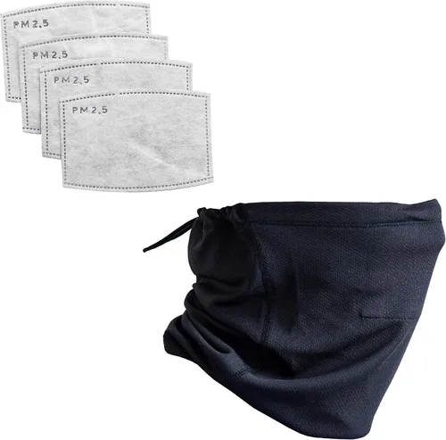 Matek Polaina - Polaina ligera para el cuello con filtros de defensa de seguridad para hombres mujeres y niños