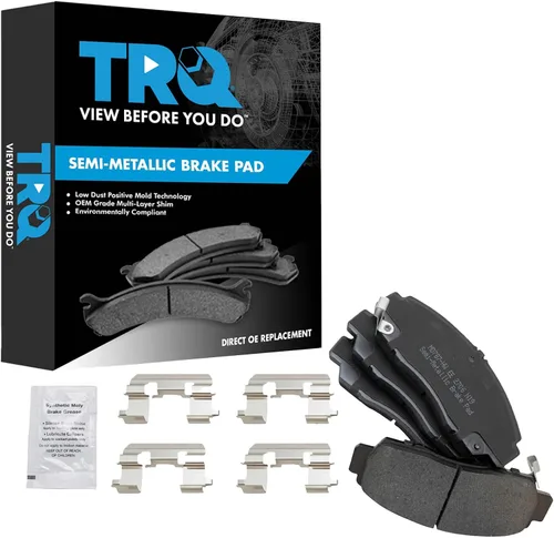 Miniatura 77 de TRQ Pastillas de freno delanteras semi metálicas compatibles con Ford Expedition 2018-2021 F-150 2018-2020 Lincoln Navigator 2018-2022