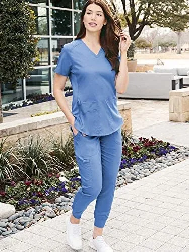 Miniatura 5 de Med Couture Touch - camisa de uniforme médico con cuello en V para mujer