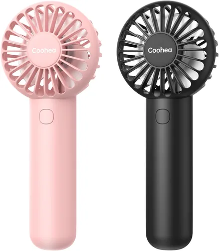 Miniatura 14 de Coohea Mini Ventilador de Mano, Diseño Pequeño y Bonito, 3 Velocidades Potentes, Batería Recargable USB Operada, Ventilador Personal Portátil