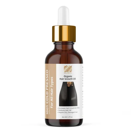 Aceite orgánico para el crecimiento del cabello, 100 % orgánico prensado en frío, masaje tradicional para el cuero cabelludo y el cabello,