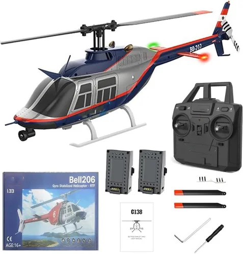 Miniatura 8 de Helicóptero RC sin Ailerons 6CH 6 ejes giroscopio altitud flotante Localización de flujo óptico con un clic de despegue y aterrizaje para adultos