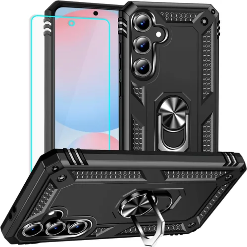 Miniatura 7 de Funda para Samsung Galaxy S24 FE: con protector de pantalla, fundas protectoras de grado militar con soporte de anillo de dedo para Samsung S24 FE