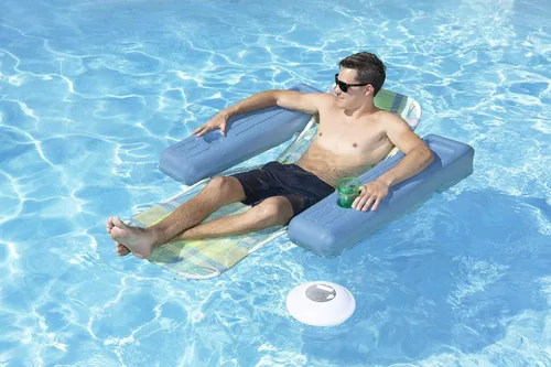 Miniatura 3 de Poolmaster Tumbona flotante retro caribeña para adultos, a cuadros