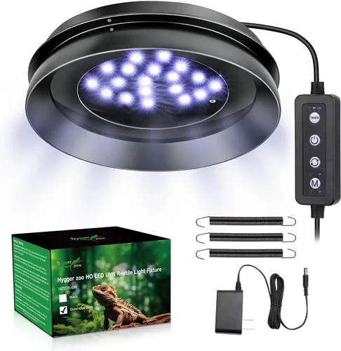 Luz UVB para Reptiles con Atenuación, Foco de Luz LED UVB para Dragón Barbudo, Gecko, Lagarto, Tortuga, Serpiente, Luminosidad Ajustable, Lámpara