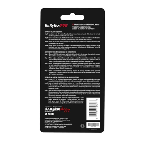 Miniatura 3 de BaBylissPRO Lámina y cortador de repuesto para máquinas de afeitar MetalFX de doble hoja Oro rosado