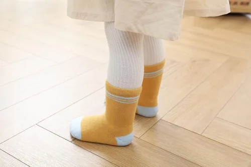 Miniatura 6 de Juego de 6 calcetines de algodón grueso para bebé, unisex, antideslizantes, antideslizantes