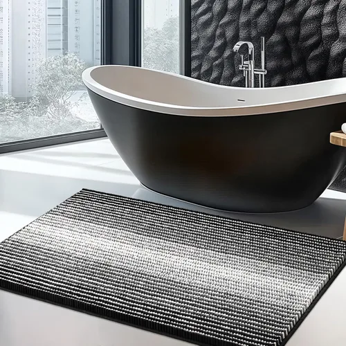 Miniatura 8 de Alfombras de Baño Grandes Antideslizantes de Chenilla - Alfombra de Baño para Ducha Suave Absorbente de Agua - Alfombra de Baño Delante de Bañera