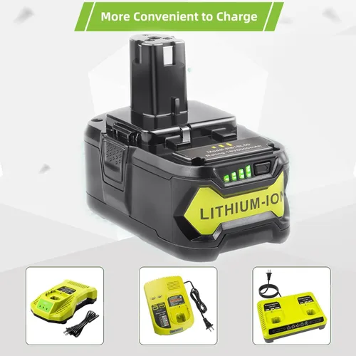 Miniatura 6 de ARyee Ryobi - Batería de 18 V de 6.0 Ah, paquete de 2 unidades de repuesto de iones de litio para ONE+ P102 P103 P104 P105 P107 P108, compatible