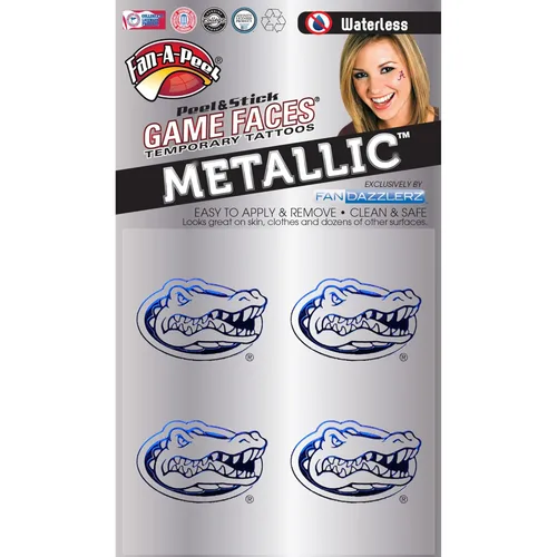Miniatura 120 de Fan-A-Peel Tatuajes temporales sin agua del estado de Florida, hipoalergénicos, para despegar y pegar, tatuajes temporales impermeables, con Florida