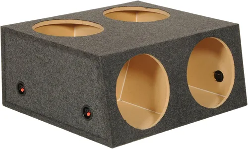 Miniatura 5 de QPower Quad Easy Set - Caja de altavoz dividida sellada de 4 agujeros, 12 pulgadas, carcasa de subwoofer, construcción de MDF, audio para automóvil