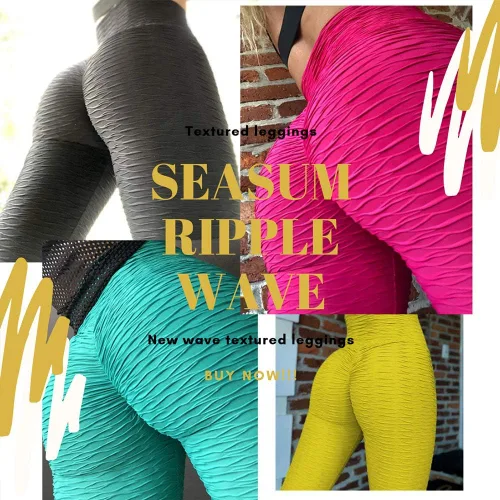 Miniatura 97 de SEASUM - Pantalones de yoga de cintura alta para mujer, con control de abdomen y realce de glúteos, leggings favorecedores para entrenar y correr