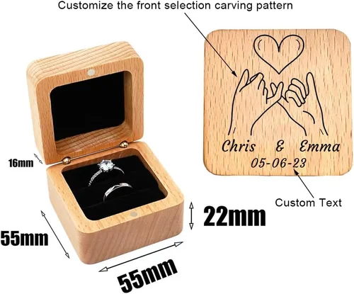 Miniatura 3 de Anillos de compromiso personalizados a juego para parejas, juego de anillos de boda de acero inoxidable dorado para él y ella, anillos de pareja