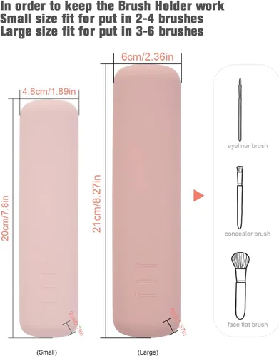 Miniatura 20 de FERYES Soporte para brochas de maquillaje de viaje, Negro, L, Simplicidad
