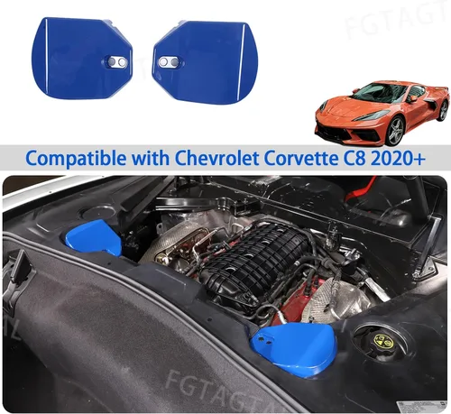 Miniatura 6 de Cubierta de Torre de Puntal Trasero Compatible con Chevrolet Corvette C8 Stingray 2020-2024, Panel de Protección de Torre Amortiguadora Trasera