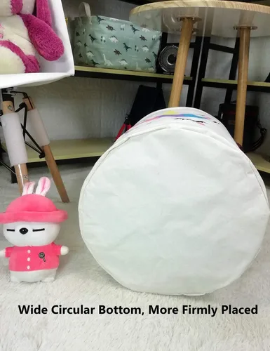 Miniatura 3 de QUEENLALA Cesta de Almacenamiento Grande, Cesta de Lavandería/Baño/Decoración del Hogar/Cesta Redonda Plegable de Almacenamiento, Cesta para Niños