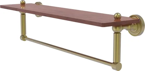 Miniatura 35 de Allied Brass DT-1TB-16-IRW Dottingham Collection - Toallero integrado de madera IPE de 16 pulgadas, color bronce antiguo