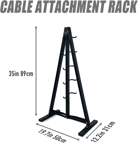 Miniatura 2 de BLUSLM Organizador de Barra de Jalones Montado en Pared con Ganchos, Estante de Almacenamiento para Gimnasio en Casa para Accesorios de Jalones