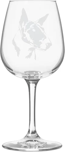 Miniatura 101 de Copa de vino de 12.75 onzas con diseño de perro grabado