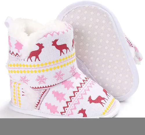 Miniatura 2 de Infant Snow Boots Newborn Booties Toddler First Walkers Baby Girls Boys Crib Shoes Winter Warm Prewalker Non-Slip Footwear