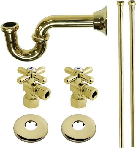 Miniatura 15 de Kingston Brass KPK107P Trimscape Kit de suministro de fontanería combinado, latón cepillado Cobrizo cepillado