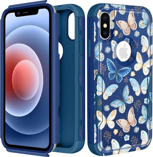 Miniatura 129 de para iPhone 11 - Funda para mujeres y niñas, diseño único estético, mariposa azul kawaii para adolescentes, funda protectora resistente, dura, a