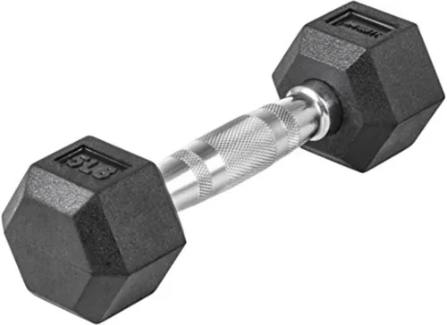 Lifeline Mancuernas hexagonales de fitness, mancuernas hexagonales envueltas en goma, calidad premium, mango moleteado ergonómico, campanas tontas