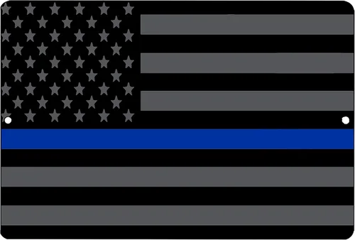 Blue Lives Matter Bandera Metal Estaño Letrero Decoración de Pared Hombre Cueva Bar Policía Oficial de Policía Línea Azul