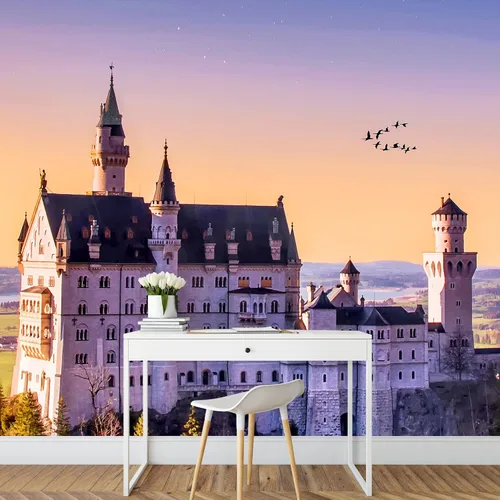 Miniatura 34 de IDEA4WALL Adhesivo mural removible para pared, cielo azul, castillo mágico místico, fantasía y ciencia ficción, arquitectura, fotografía, arte