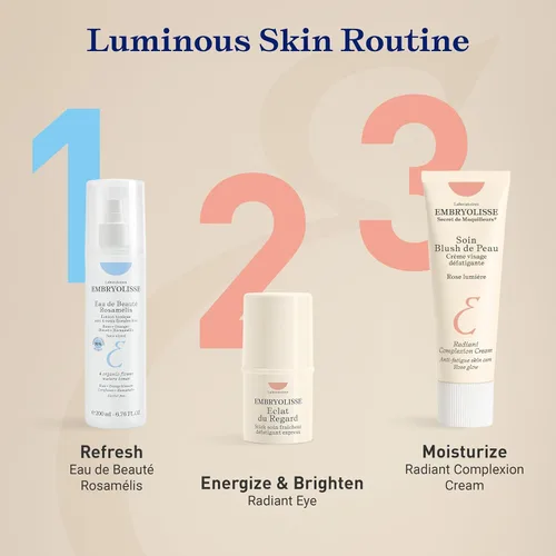 Miniatura 6 de Embryolisse Crema de tez radiante. Maquillaje híbrido e hidratante facial con ácido hialurónico y manteca de karité. Cuidado iluminador para una Rosa