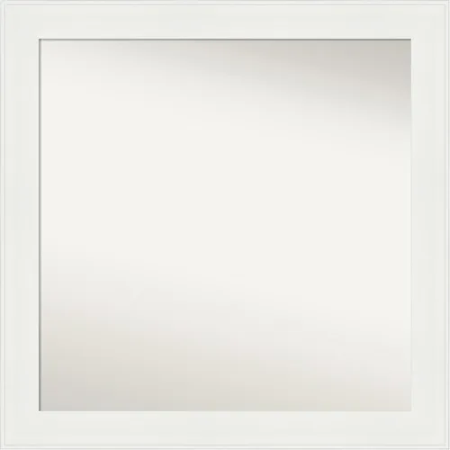 Miniatura 163 de Amanti Art Espejo de baño blanco para sobre el fregadero, 24 x 24 pulgadas, hecho a medida, espejo de tocador cuadrado blanco estrecho, marco