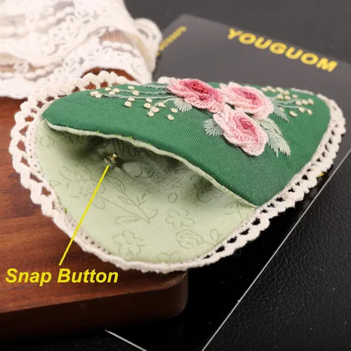Miniatura 4 de YOUGUOM Estuche de tijera bordado, 1 pieza hecha a mano con cierre a presión para manualidades, costura, bordado, punto de cruz para tijeras