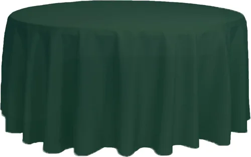 Miniatura 7 de YOUR CHAIR COVERS - Mantel redondo de poliéster prémium de 120 pulgadas - Mantel de lino color champán para mesas redondas estándar