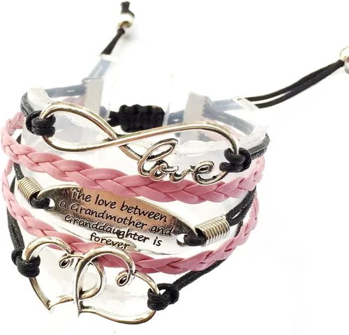 DOLON The Love Between the Grandmother and Granddaughter is Forever - Pulsera Nana para nieta, juego a juego para regreso a la escuela, Navidad,