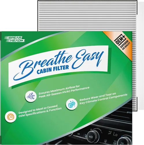 Miniatura 61 de Spearhead OEM+ Filtro de aire de cabina Particulate Breathe Easy Compatible con 2015-17 Chrysler 200, 2014-18 Cherokee como OEM Proporciona