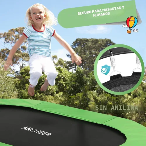 Miniatura 2 de Trampolín para niños, trampolín para niños pequeños, deportes de interior y juegos al aire libre, 56 pulgadas, capacidad de 220 libras