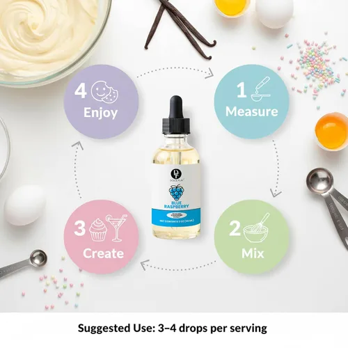 Miniatura 8 de Dolce Flav Extracto Azul de Frambuesa – 2 onzas de saborizante concentrado soluble en aceite, kosher, sin azúcar, saborizante azul de frambuesa