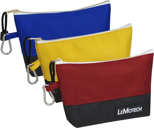 Miniatura 19 de Bolsas de herramientas LeMotech con cremallera, bolsas pequeñas resistentes al agua, bolsa de utilidad Oxford 1680D para organizadores