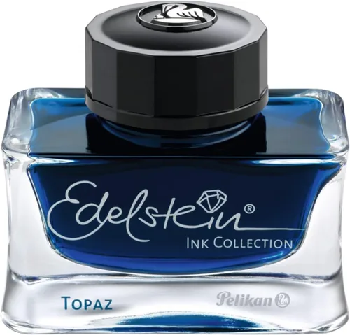 Miniatura 7 de Pelikan Edelstein tinta embotellada para pluma estilográfica, verde jade, 50ml, 1 cada uno (339374)., Azul zafiro 1 botella