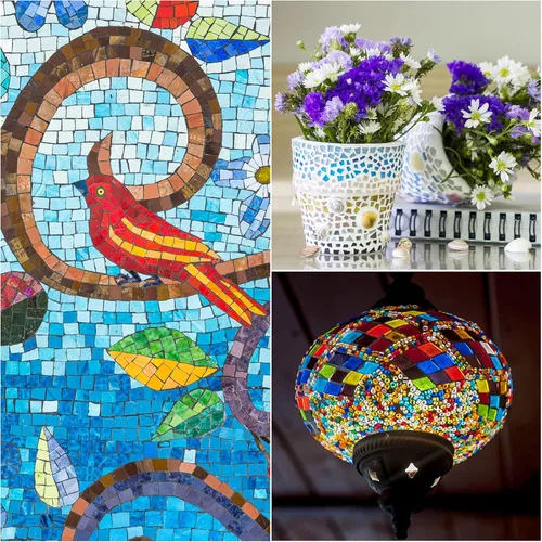 Miniatura 7 de MECCANIXITY Azulejos de mosaico, micro vidrio, mini, mosaico, bricolaje, pasatiempos, hecho a mano, sin cristal, piedra, material de artesanía