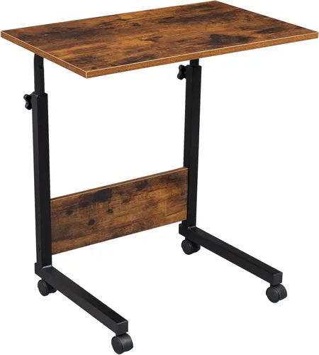 Miniatura 11 de Henf Mesa auxiliar móvil para sofá, mesa de cama rodante, mesa de aperitivos, altura ajustable, soporte para computadora portátil, escritorio