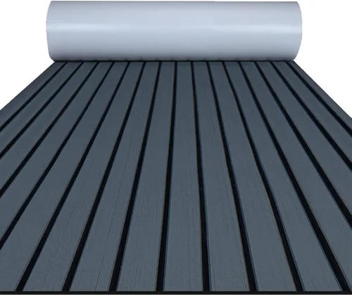Miniatura 11 de FOCEAN Boat Flooring EVA Foam Boat Decking Faux Teak Marine Flooring Marine Mat Sheet for Motorboat Jon Boats Bass Boat RV Kayak, 94.5"x