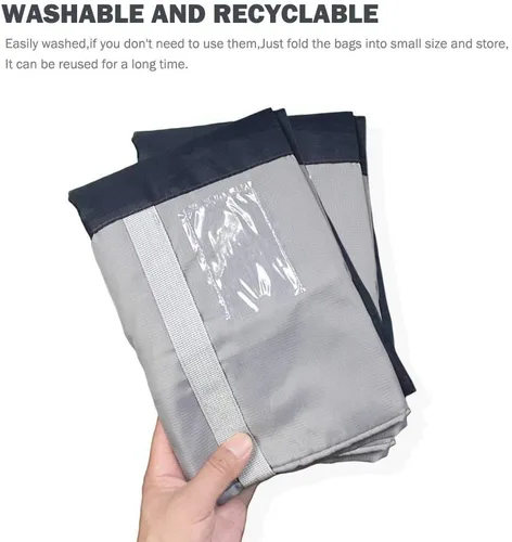 Miniatura 7 de Bolsa de almacenamiento grande de edredón con cremallera de 75 L, bolsa de almacenamiento plegable con asa reforzada, almacenamiento debajo