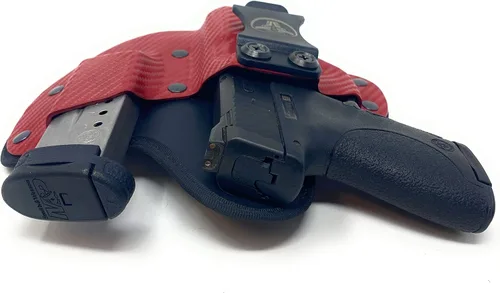 Miniatura 5 de Cardini Leather USA IWB Cáscara X Series Hybrid Kydex y funda de cuero - Transporte oculto, dentro de la cintura con bolsa para revistas