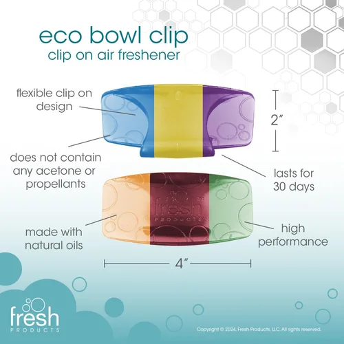 Miniatura 5 de Fresh Products Ambientador Eco Bowl Clip – Ambientador de inodoro y basura de diseño versátil – Aceites naturales sin químicos – Discreto – Dura 30