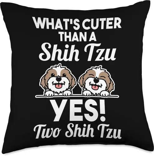 Miniatura 5 de Dog Lover Shih Tzu Owner Gift Two Shih Tzus - Almohada de 16 x 16 pulgadas, multicolor